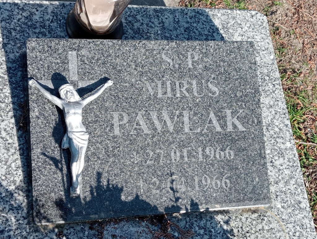 Mirosław Pawlak 1966 Mszczonów - Grobonet - Wyszukiwarka osób pochowanych