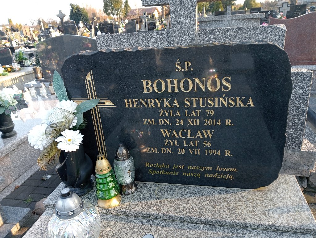 Henryka Bohonos Mszczonów - Grobonet - Wyszukiwarka osób pochowanych